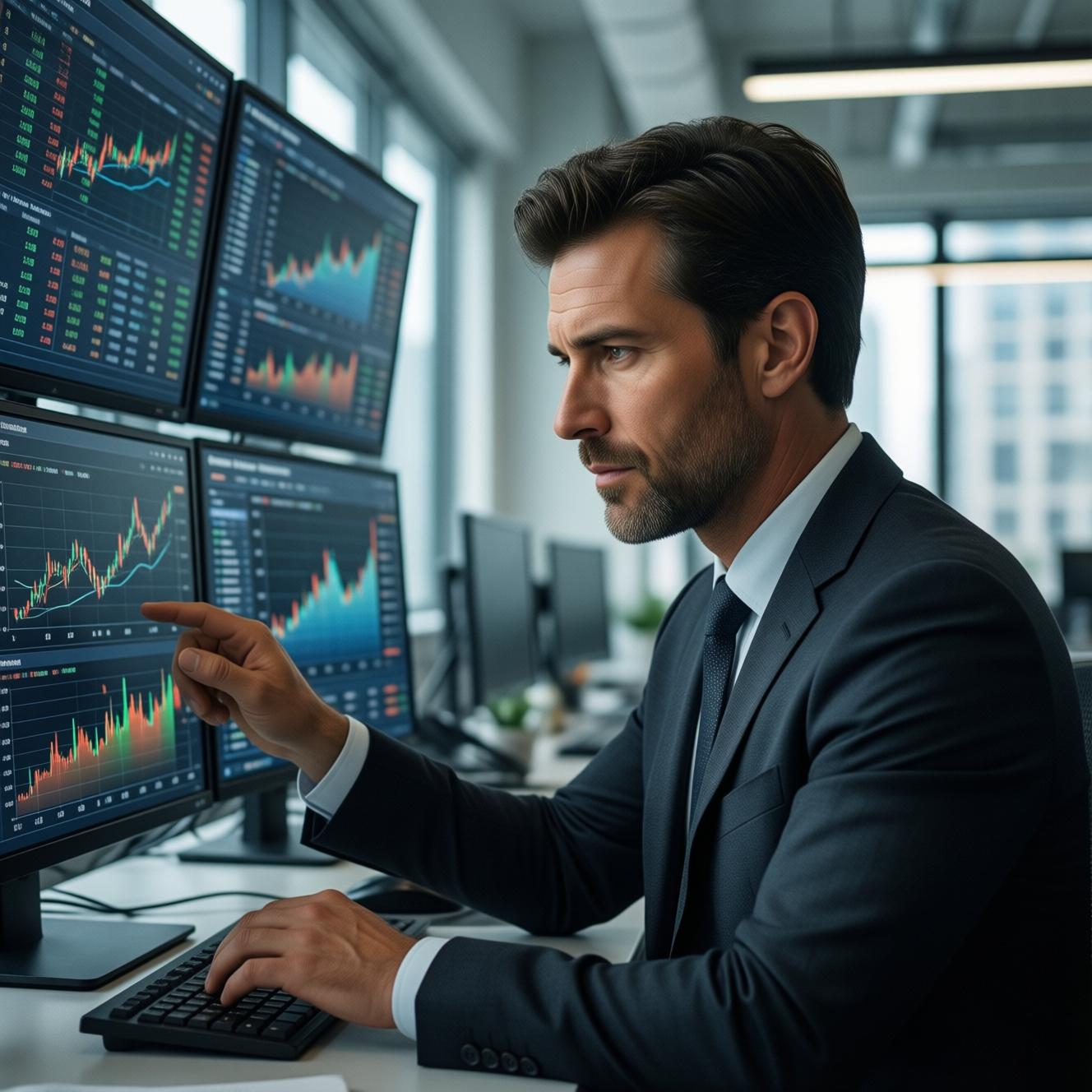 Revenue assurance professional reviewing analytics dashboards