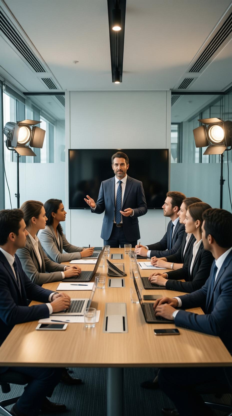 Professionals in a meeting